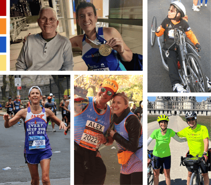 Photo collage of past Team Reeve participants