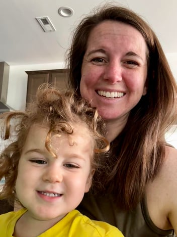 Kristin Gupta and her son