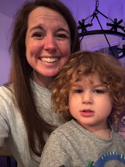 Kristin Beale and her son