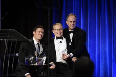 Travis Roy in 2014 when he received the Christopher Reeve Spirit of Courage Award