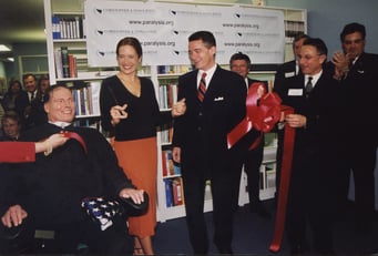 ribbon cutting ceremony of the PRC with Chris and Dana and others