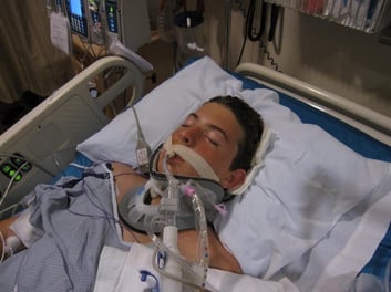 Zack Collie in the hospital 