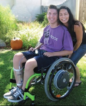 Zack Collie and his mother, Amber