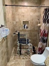 Photo of an accessible shower