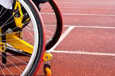 Wheelchair on track