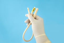 Hand holding catheter