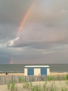 rainbow at the beach