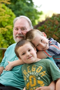 Tim Gilmer and grandchildren