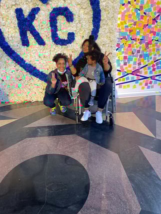 Tyra with her kids