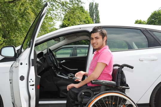 Latino with Car