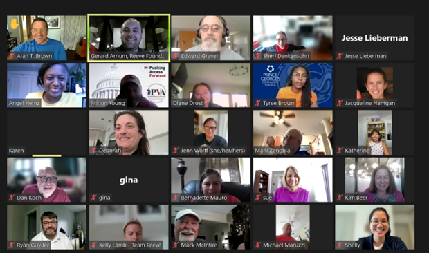 Virtual Advocacy Day Attendees on Zoom Call 