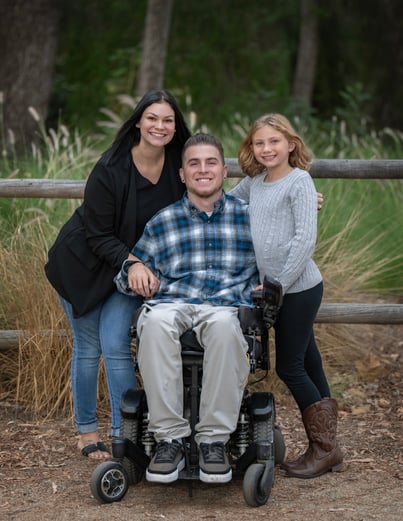 Zack Collie and his family