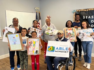 Able Mindset January 2023 Sachse Public Library creative arts vision board activity  