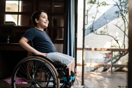 child in wheelchair