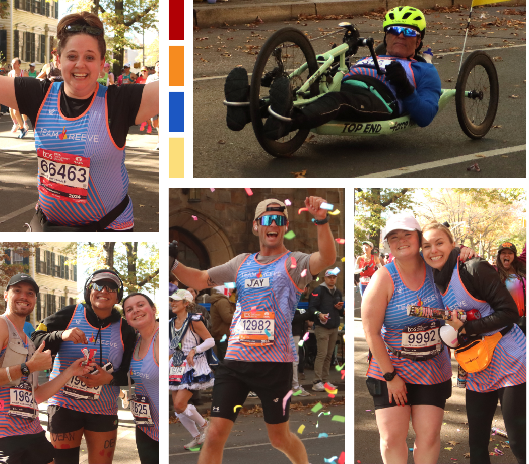 Collage of photos of Team Reeve participants