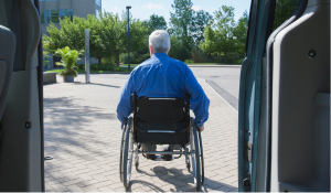 older man in wheelchair