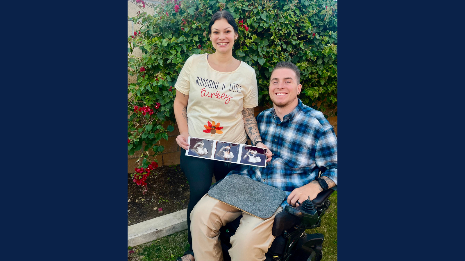 Zack Collie and wife - pregnancy announcement