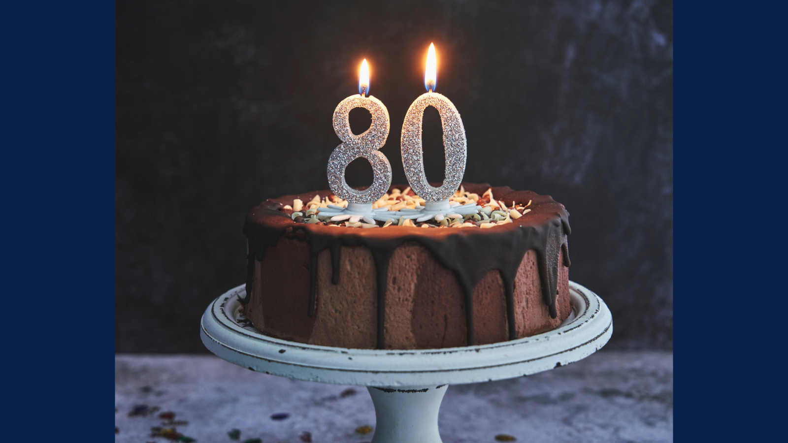 80th birthday cake