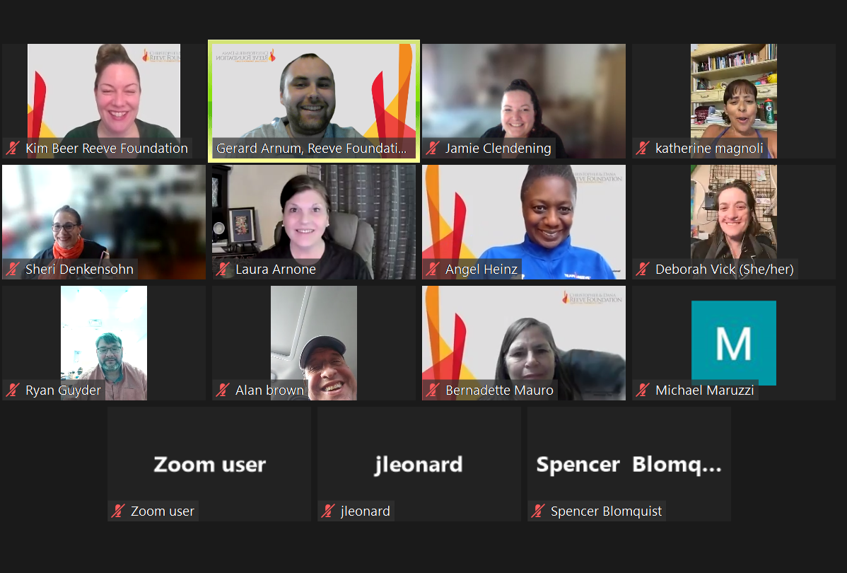 Virtual Advocacy Day Attendees on Zoom Call