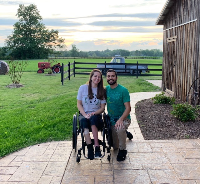 Kristin Beale and Fiancé on a farm