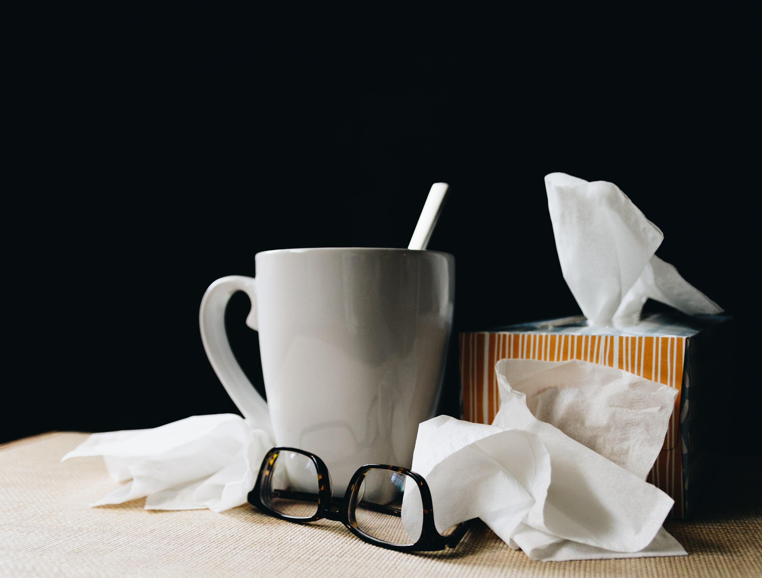 Coffee Cup and Tissues