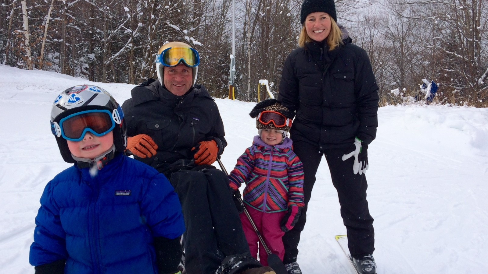 Heather Krill and Family skiing