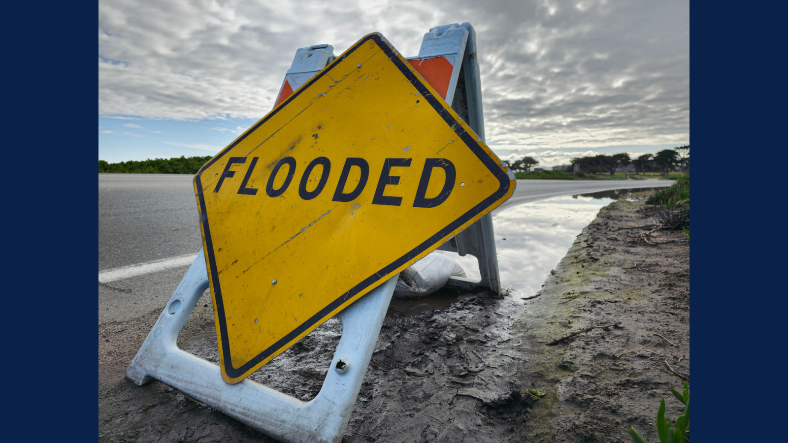 Flooded Road Sign